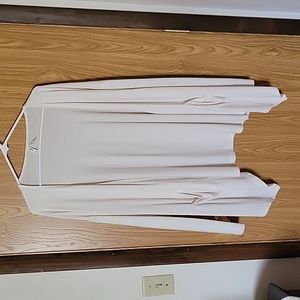 LIGHTWEIGHT Mudd Cream Open Faced Cardigan Size L